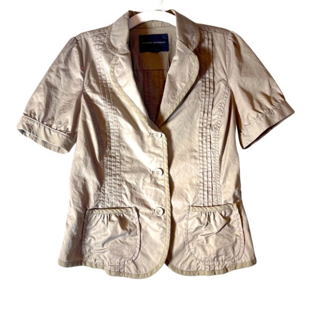 Banana Republic khaki Short Sleeved Blazer 4